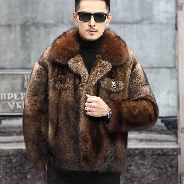 Winter new American fashion jacket fur imitation mink jacket imitation mink fur integrated fur coat