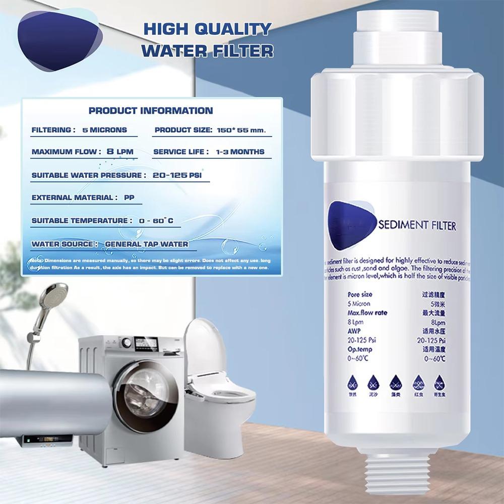Shower Pre-chlorine Removal Filter Under Sink PP Cotton Filter Purifier Washing Machine Filter