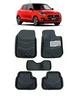 Fit For Maruti Suzuki Swift 2018-2023 Model Black Color Car Floor Tray Mats Set