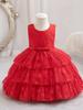 Novo Vestido de Aniversário Infantil Estilo Princesa com Renda - Fofo e Formal