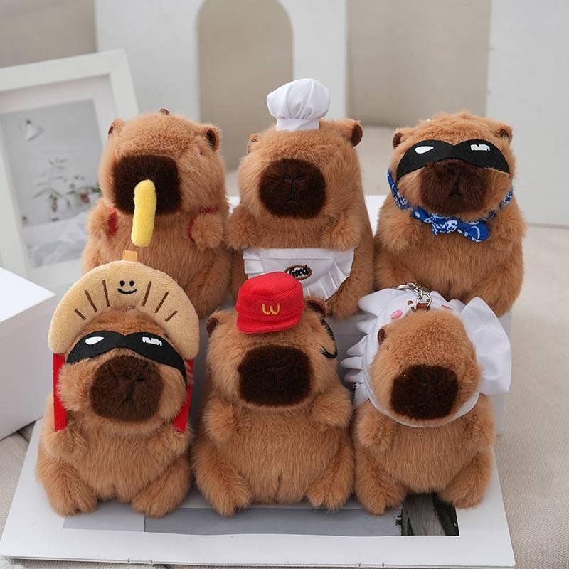 Keychain Plush Capybara Doll Pendant Decoration Birthday Gift Kitchen Animal