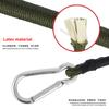 30/60/90/120cm Carabiner Elastic Rope Outdoor Camping Luggage Strap Clothesline Stretch Durable Camping Equipment Multifunction