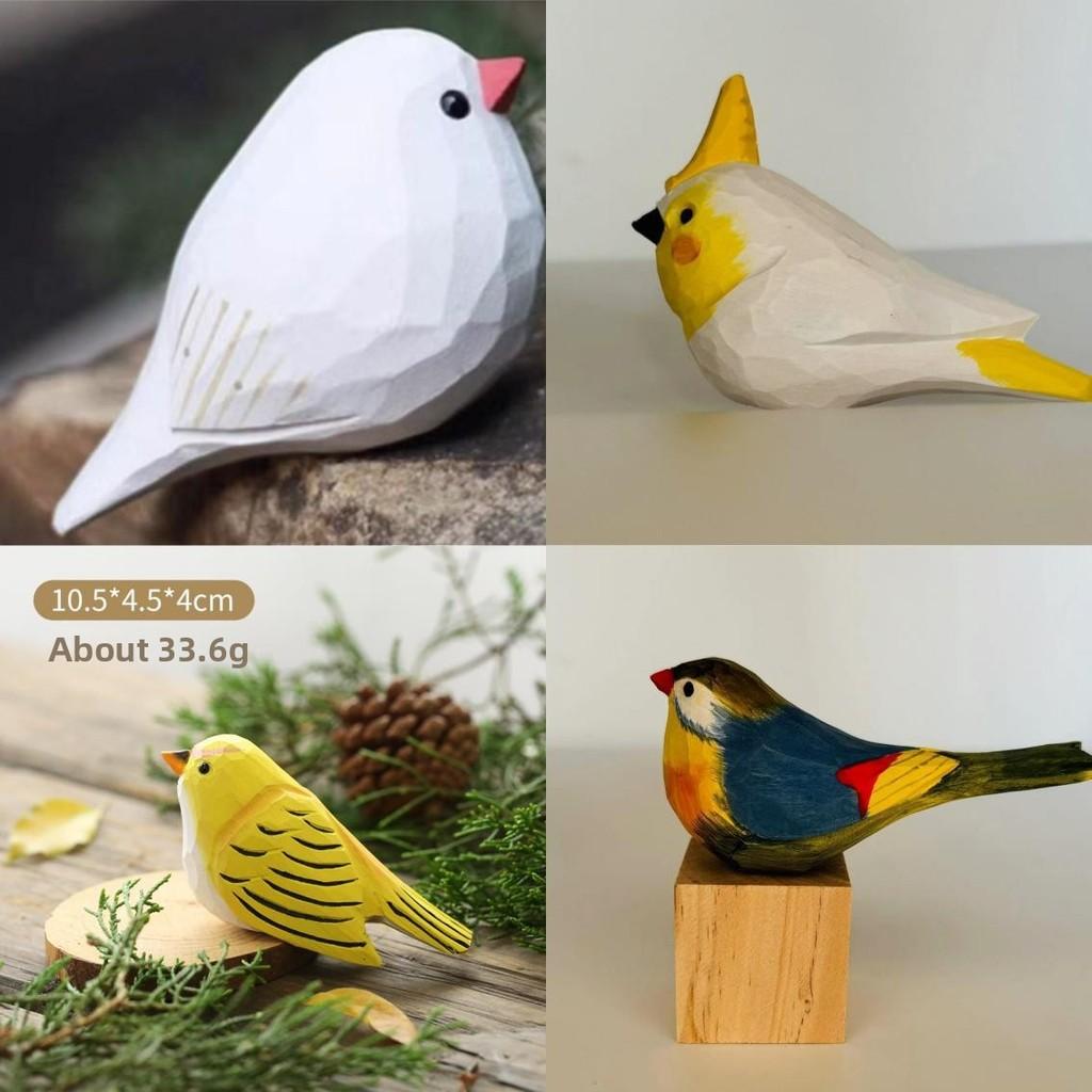 Wooden Little Chubby Bird Toy Decorative Piece For Office And Living Room Decor
