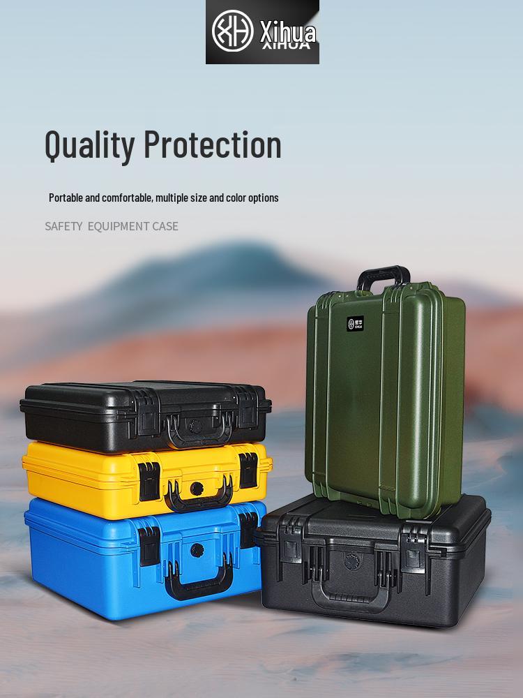 Xihua IP67 Waterproof ROHS Certified Thickened Plastic Toolbox - 35x35 Square Moisture-Proof Instrument Case