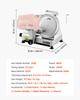 Meat Slicer 180W 10 Inch Electric Deli Food Slicer for Meat Bread Cheese