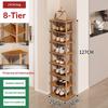 2-9Layer Small Household Shoe Storage Bamboo Simple Shoe Rack Shoe Rack Household Doorstep Storage Rack Tool Corner Organizer