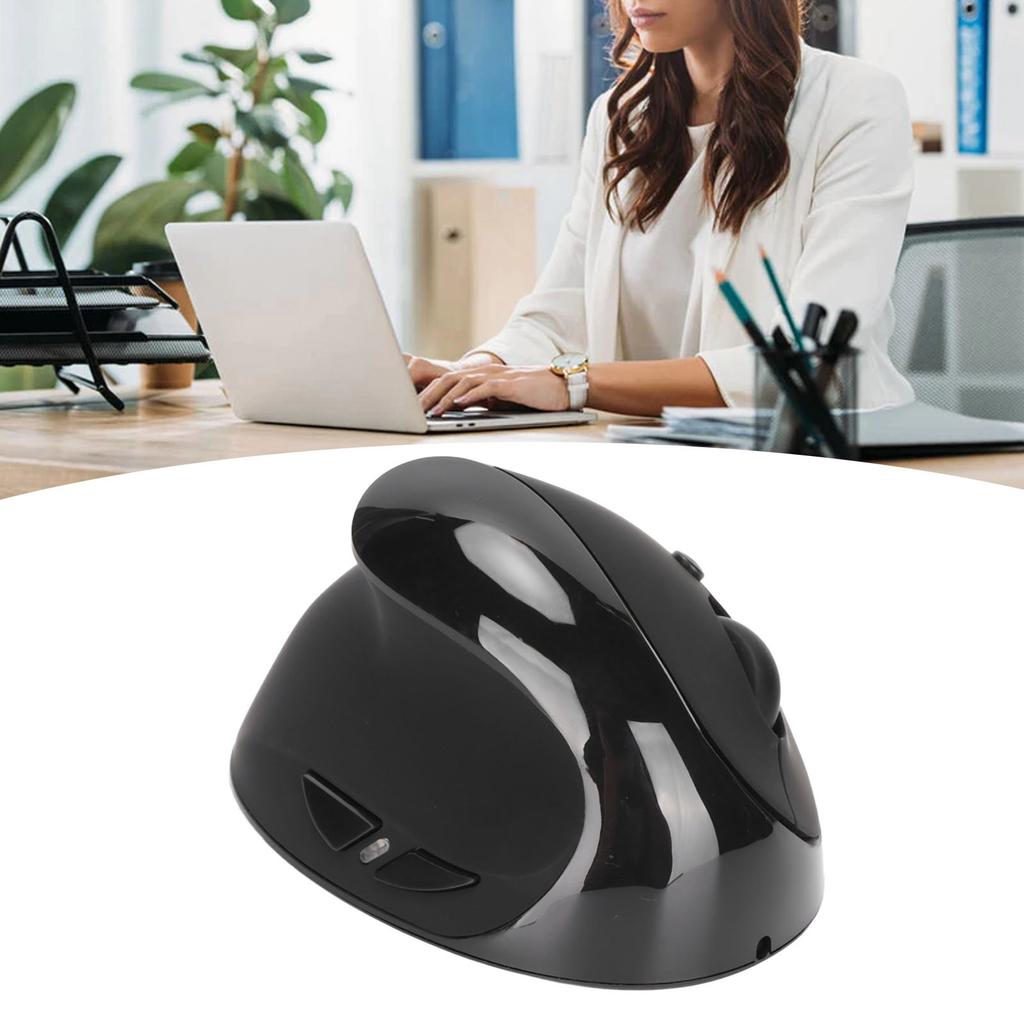 Left Hand Vertical Mouse 2.4G Wireless Vertical Ergonomic Mouse Rechargble Mouse with USB Adapter   DPI for PC
