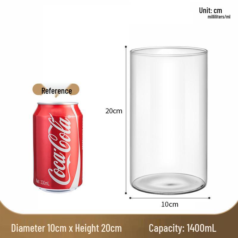 Straight Cylinder Glass Vase for Pothos and Hydroponic Decor