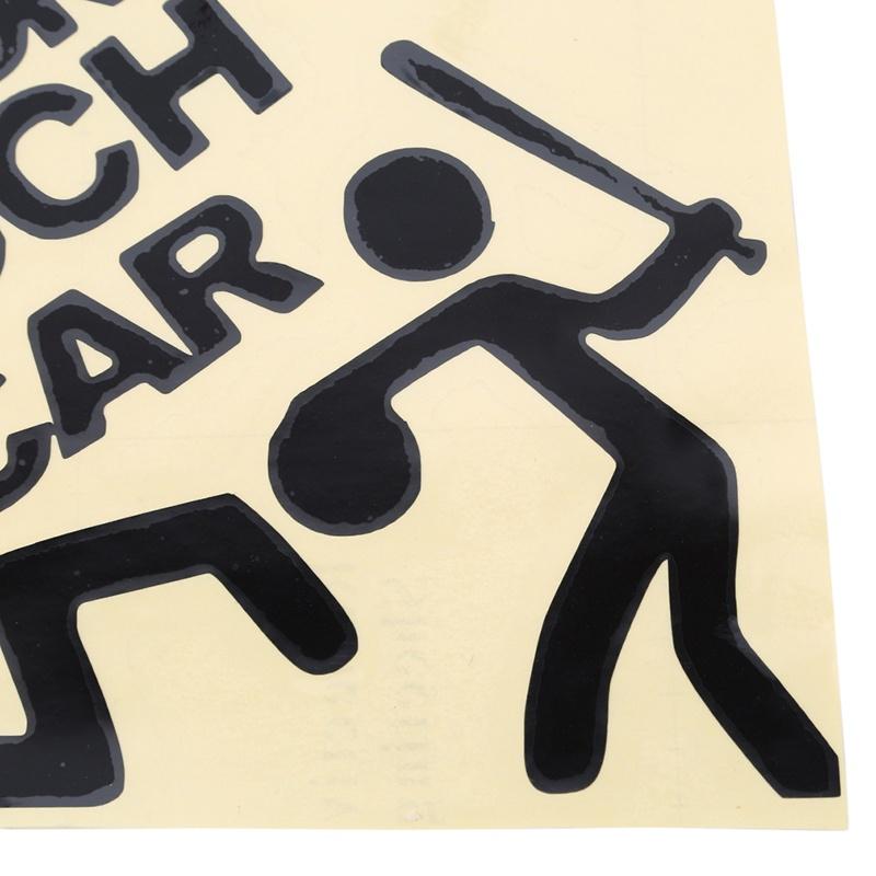 1PCS 19*22cm Safety Warning Vinyl Car Stickers DO NOT TOUCH MY CAR Car Motorcycles Decal