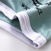 Men Boxer Underwear Mid-rise Elastic Wide Waistband Shorts Briefs Cartoon Print Slim Fit Sleeping Underwear