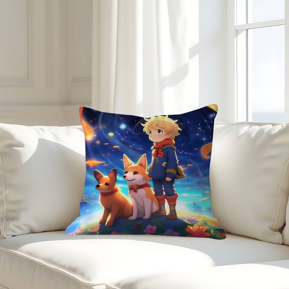 Anime Little Prince Pillow Case Removable Washable Cushion Cover – All-Season Soft Linen