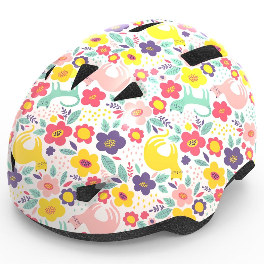 Helmet for year old ASTM CPSC for Cat XS 1/2/3 children, toddler/child, lightweight, & certified, safe, bicycles/scooters, Flower, (baby) 46-50cm