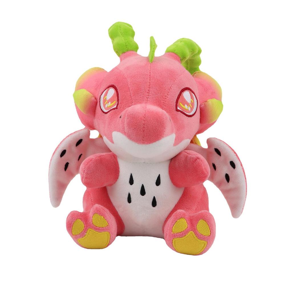 25cm Cute Fat Dragon Fruit Dinosaur Animal Doll Soft Dinosaur Plush Toys for Boys and Girls Halloween Holiday Birthday Gifts
