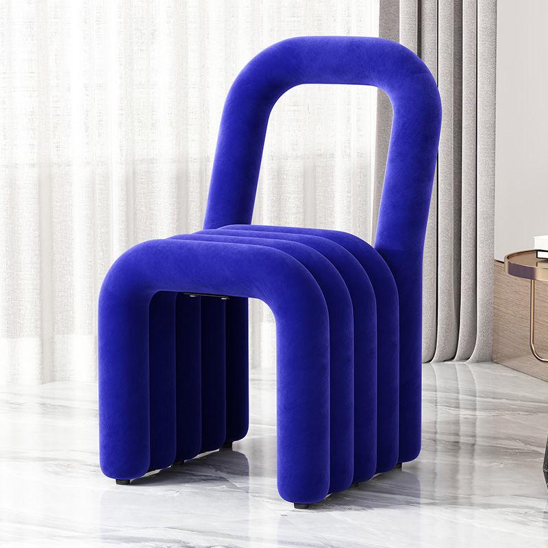 Simple Home Dopamine Dining Chair: Stylish Leisure Backrest and Creative Makeup Stool
