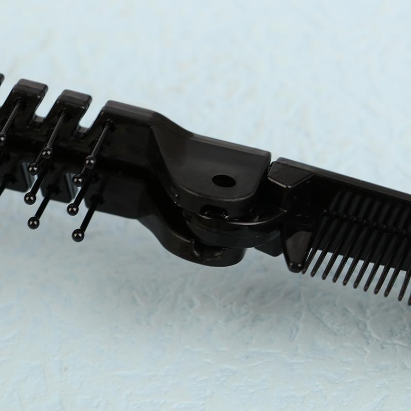 1Pc 2 In 1 Travel Portable  Hair Comb Folding Anti-Static Plastic Comb Hair Brush Compact Pocket Hair Comb