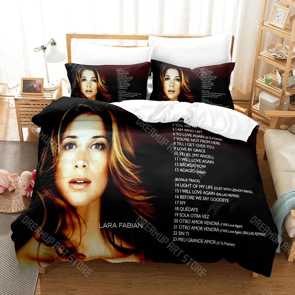 3D Print Lara Fabian Bedding Set Single Twin Full Queen King Size Bed Set Adult Kid Bedroom Duvetcover Sets