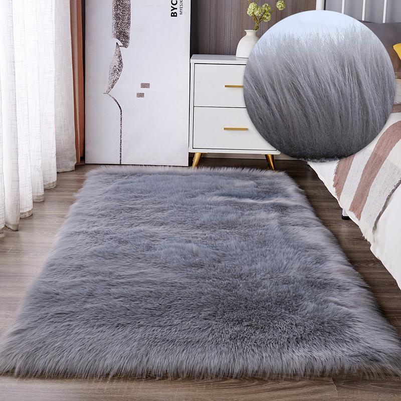 Weiche Flauschige Weiße Teppiche für Schlafzimmer Nachttisch Teppich Pelziger Sofabereich Teppich für Wohnzimmer Mädchenzimmer Plüsch Luxus Teppich Heimdekoration