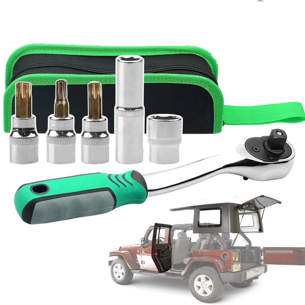 Hard Top Door Removal Torx Set Tool Kit Replace 82214166AB 68361574AB Compatible for Jeep Wrangler JL JK & Gladiator Rubicon Sah