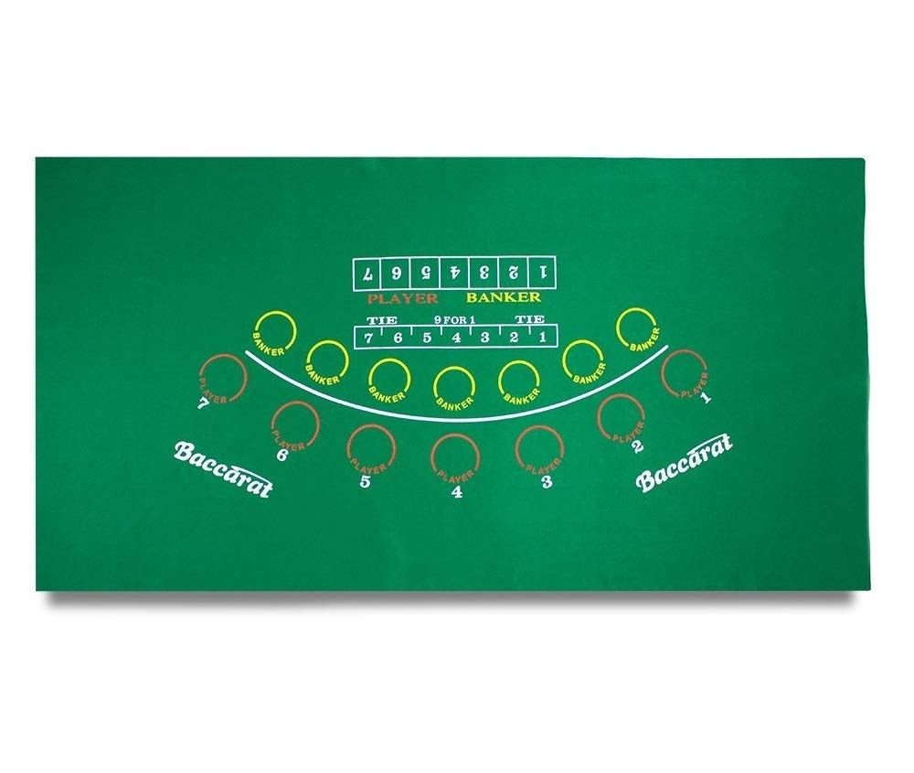 

Baccarat Mat Table Green Felt Layout Casino Lasha Gany