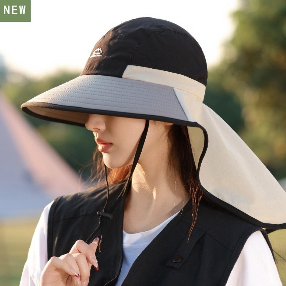 

Съемная пляжная кепка Защитная шляпа от солнца Анти-УФ Новая шляпа рыбака Весна Лето 1