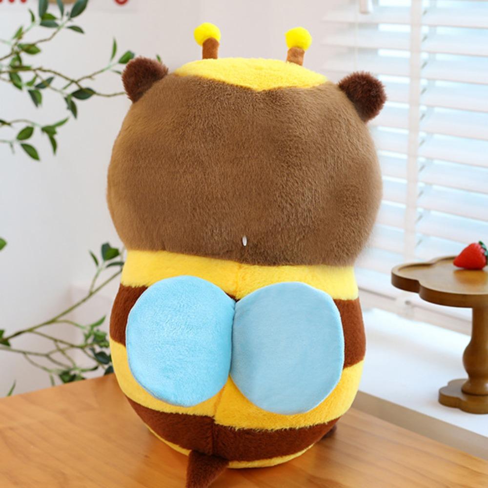 Cartoon Capybara Plush Toy Cos Bee Capibara Fluffty Doll Cute Capybara Plushies  Christmas Toy