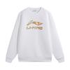 Li Ning Letter Logo Print Crew Neck Pullover Long Sleeve Soft Comfortable Sweatshirt Set Men sweatshirt set AWDVH35-8+AKLUE31-1
