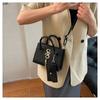 Fashion Solid Color Simple Crocodile Letters Tassel Casual Atmosphere Shoulder Handbag Bag For Women
