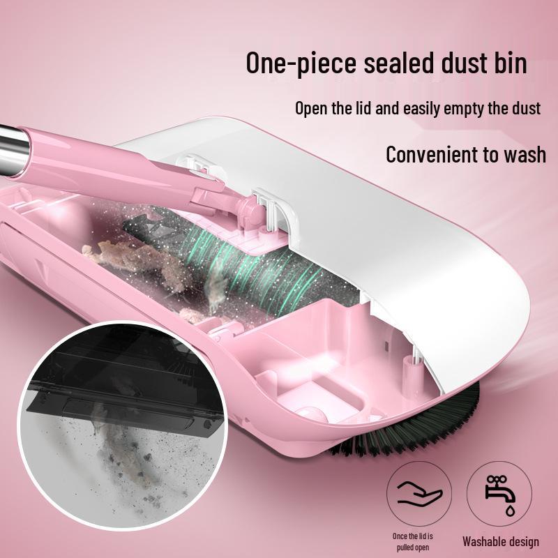Push-Type Sweeping Robot & Broom Dustpan Set for Effortless House Cleaning