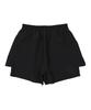 WHEN YOU MOVE Basic Elastic Skirt Shorts Black