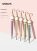 Rainlite Japanese and Korean Small Fresh Long Handle Umbrella 16 Bone Large Straight Rod Sunny Umbrella Windproof Wood Curved Handle Umbrella