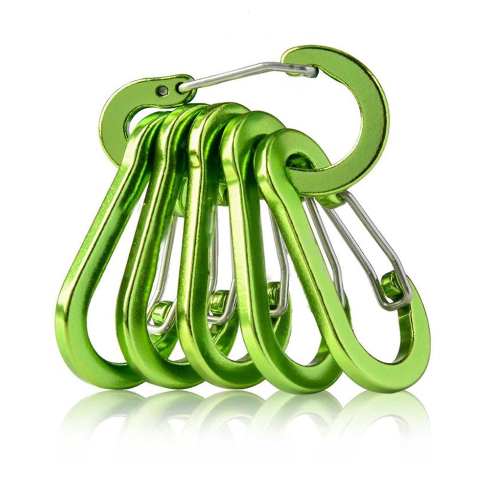 6pcs Carabiner Clip Aluminum Alloy Keychain Lock Buckle Snap D-Ring Clip Outdoor Backpack Camping Multi Tool Fishing Hiking Hook