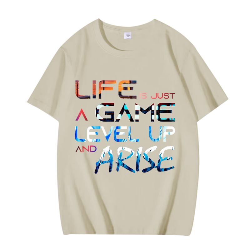 Solo Leveling Arise Aesthetic T Shirt Men Women Oversized 100% Cotton Short Sleeve Summer Print Unisex Plus Sizetops