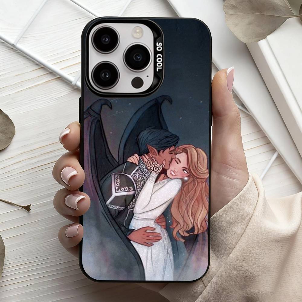 A-Acotar A Court of Mist and F-Fury Phone Case For iPhone17,16,15,14,13,12,11 Plus,Pro Max Candy Silver Plated Inside Cover