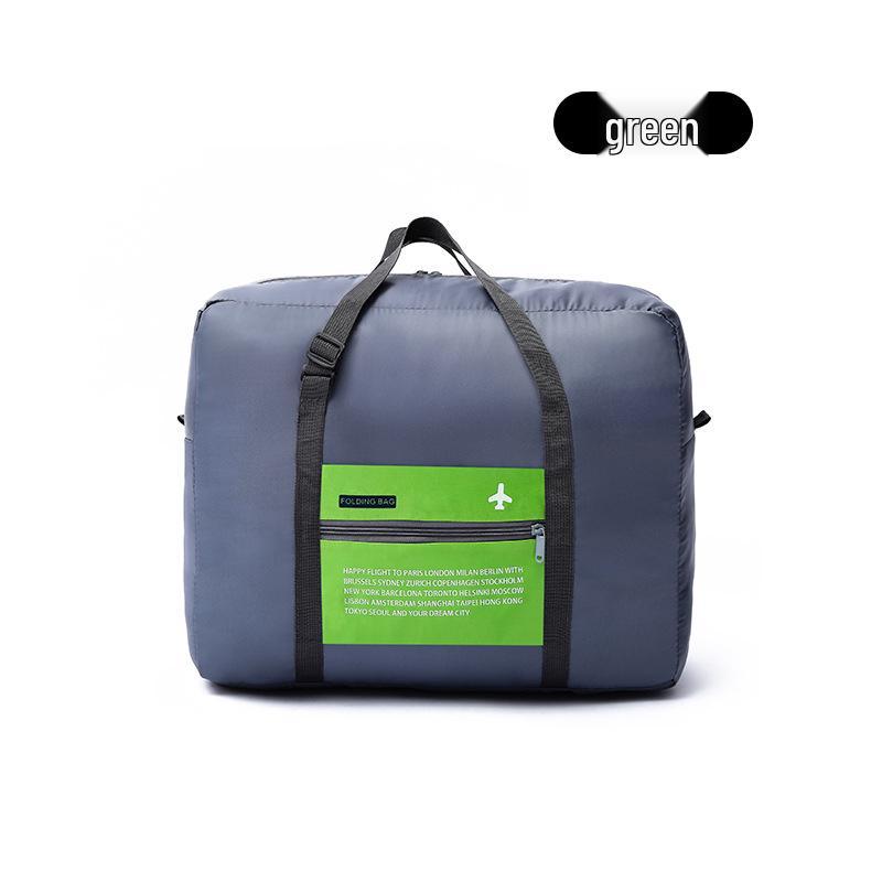 

Korean Waterproof Foldable Nylon Travel Bag and Organizer зелёный
