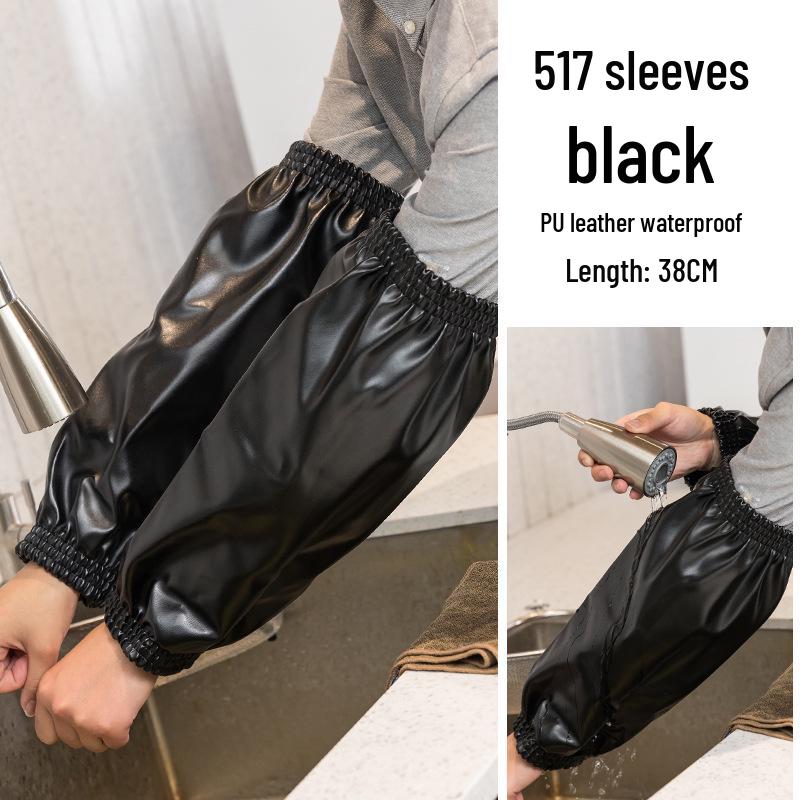Waterproof Oil-proof PU Leather Arm Guards for Kitchen & Catering