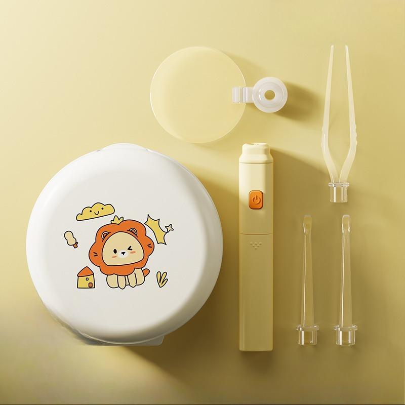 Kids LED Ear Scoop with Magnifying Glass Tweezers 5 Piece Set Baby Ear Cleaning Tool Visible Ear Wax Remover Kit