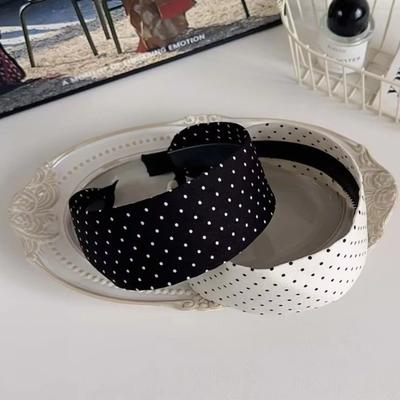 Breiter Pünktchen-Kopfschmuck Pünktchen-Haarreif Retro Mode-Kopfband Haarschmuck
