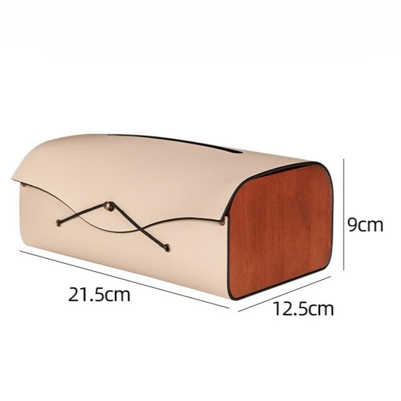 Leather Tissue Box Luxury Tissue Storage Case Aesthetic Napkin Organizer Boxes Elegant Plush Napkin Cases Table Decorations