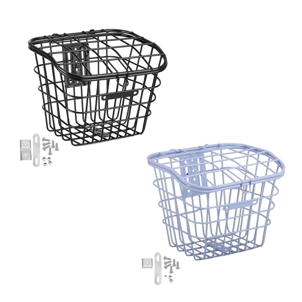 Front Bike Basket with Lid Biking Dogs Carrier Easy Install Bicycle Basket for Luggage Mountain Road Bikes Travel Camping Hiking