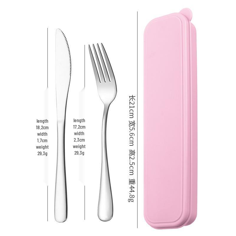 3-Piece Minimalist Stainless Steel Cutlery Set: Portable Knife, Fork & Spoon for Home, Student, or Outdoor Use