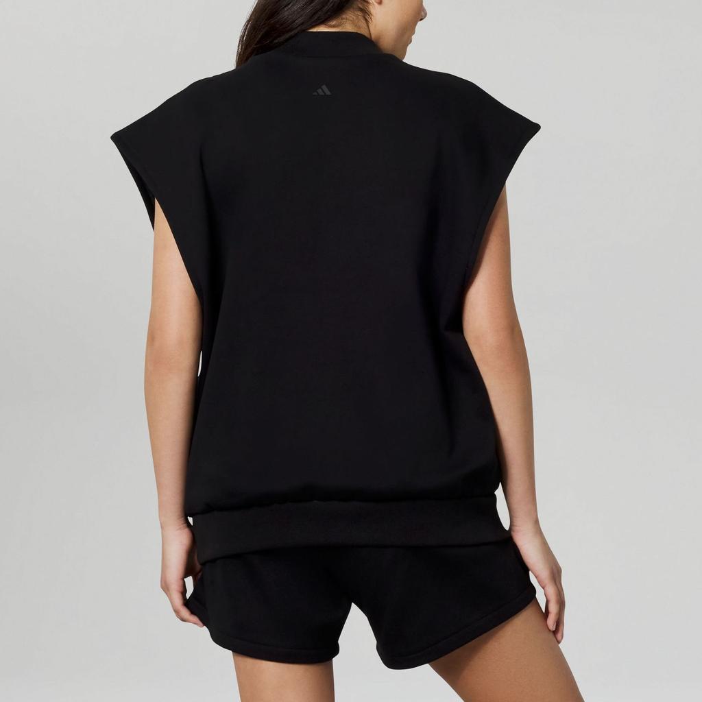 Adidas Chapter 03 Sleeveless High-Neck Sweatshirt with Logo Print Unisex Tops Black IN4247