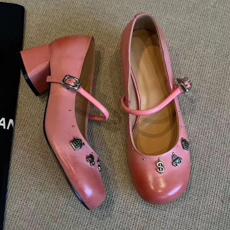 Fashion High Heels Women Pumps Summer Fashion Shallow Dress Shoes Walking Cozy Chunky Elegant Woman Sandals 2025 Designer Mujer Zapatos