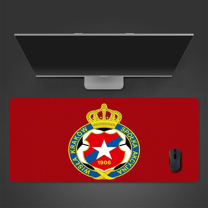 Wisla Krakow logo Mouse Pad, Large Gaming Desk Mat, Non-slip XXL Mousepad for Laptop & Tablet, Mini PC Playmat with Stitched Edges