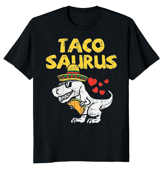NEW LIMITED Taco Saurus Essential Dino Funny Novelty Tee M
