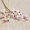 2 Fork Artificial Dendrobium Branch Realistic Real Touch Simulation Orchids Handmade Exquisite Fake Flowers Wedding Party Decor