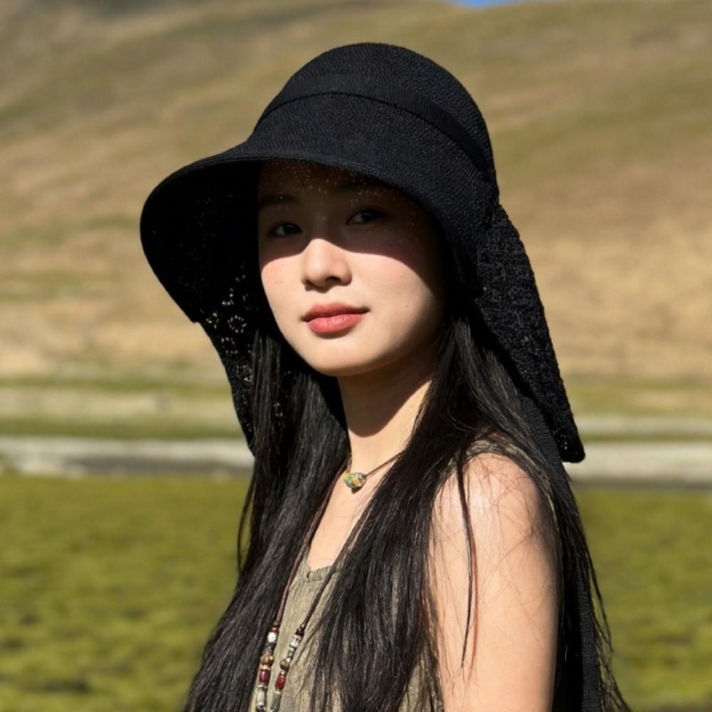 Breathable Weaving Fisherman Hat Foldable Beach Hat Korean Bucket Hat Women