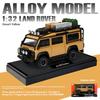 With Base 1/32 Land Rover Defender Off-Road Vehicle Die-cast Metal Camper Van Model Children's Toy Car Boy Gift Ornaments