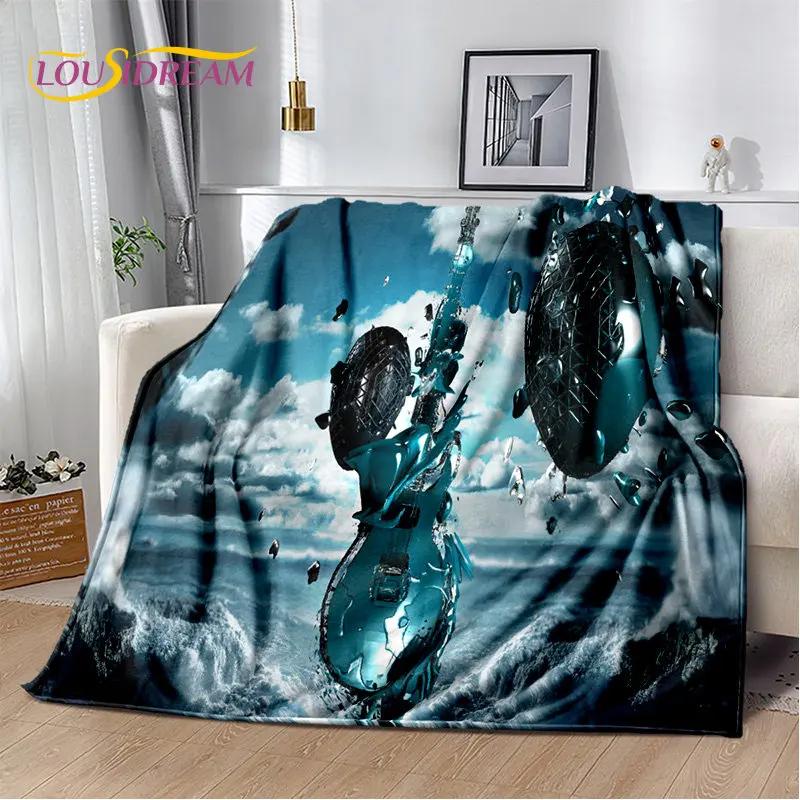 Classical Guitar Electric Guitar Soft Plush Blanket,Flannel Blanket Throw Blanket for Living Room Bedroom Bed Sofa Picnic Cover