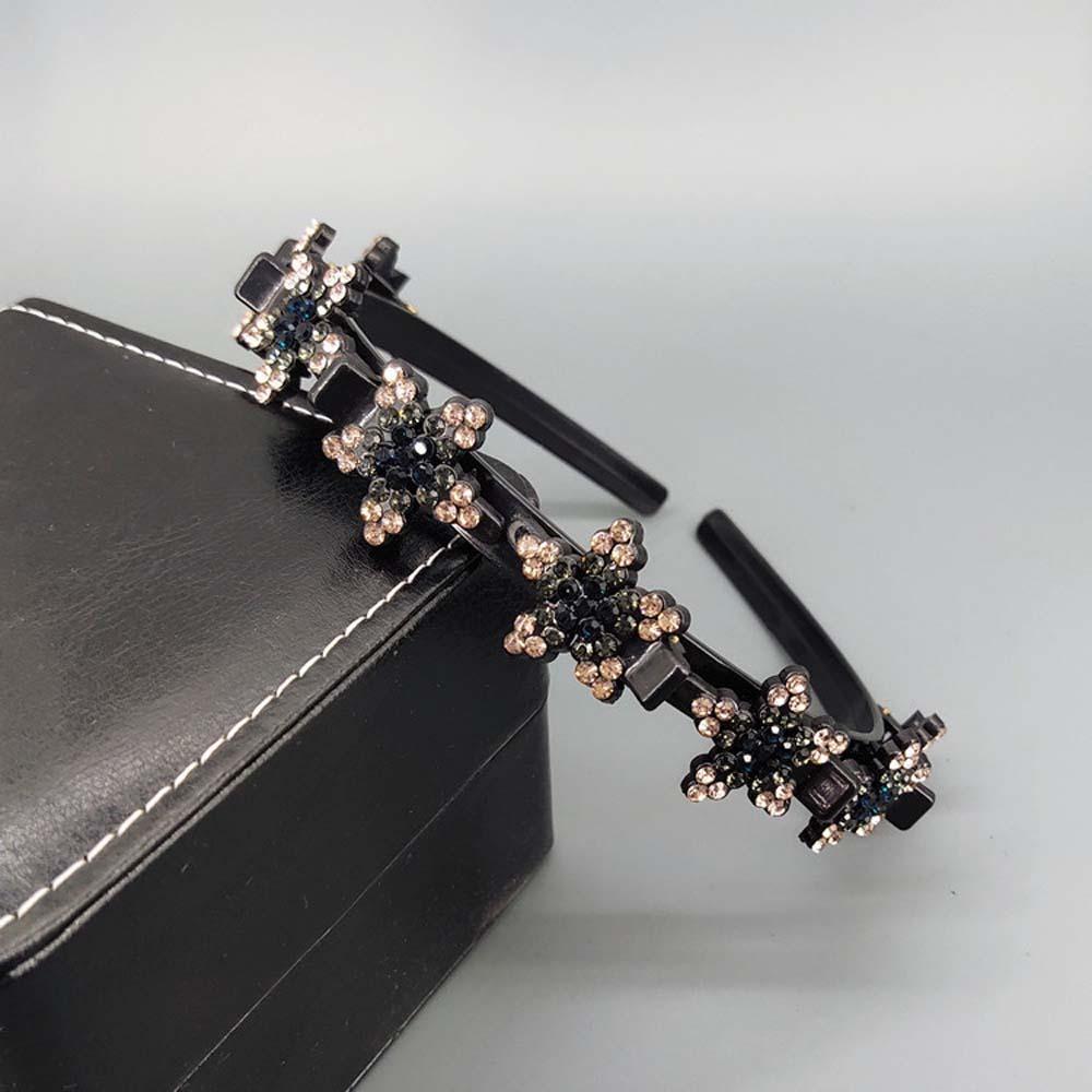 Sweet Women Pearl Hair Hoop Snowflake Star Hairband Twinkle Rhinestone Bangs Clip Headband Party