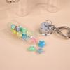 10ml  Storage Bottle with Love Keychain Mini Transparent Glass Bottles Aluminium Cap Empty Sample Jars Liquid Containers